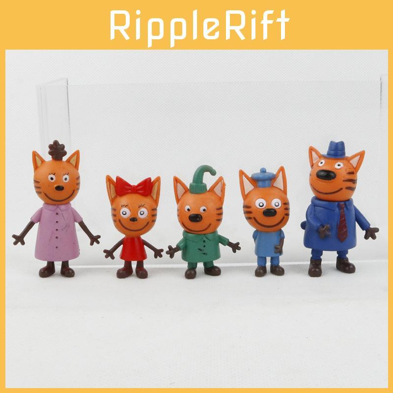 Premium Qualität Russischer Anime Drei Kätzchen Glückliche Katzen Actionfigur Mini Spielzeugpuppen