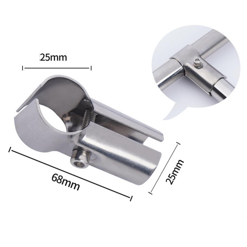 Stainless Steel Tube Connector Tube Clamp Joint for Shelf Frames Round Pipe Connection Drying Racks Round Pipe Flower Sheds
