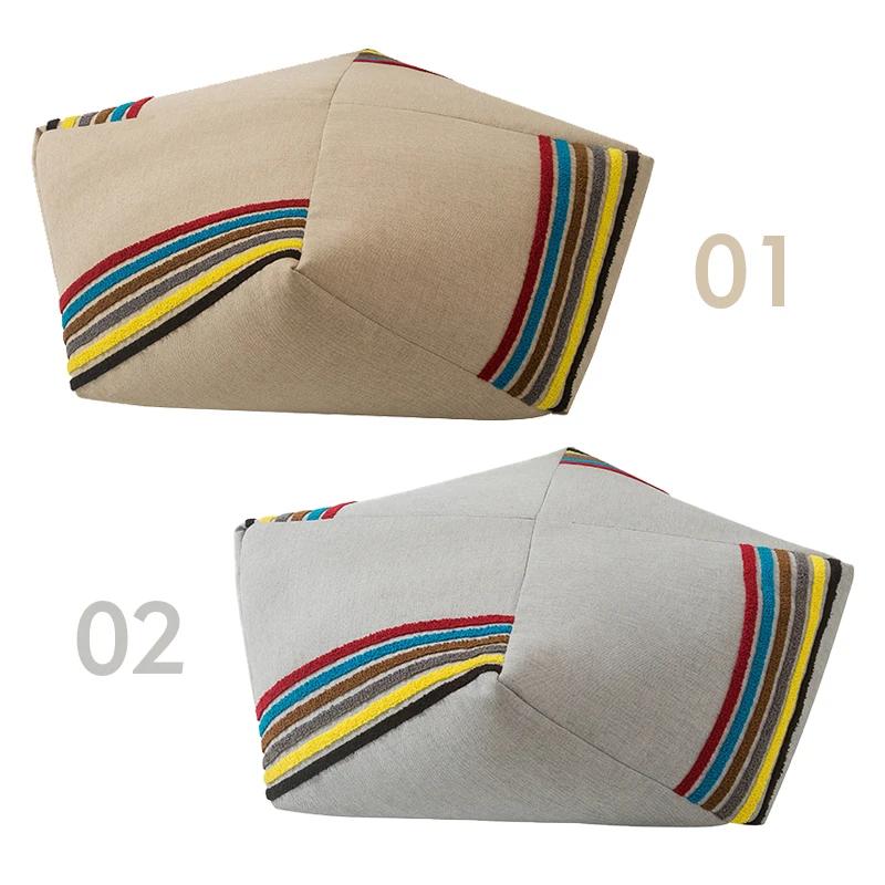 Moderne Wohnkultur Kissenbezug aus Baumwolle und Leinen, japanischer Lazy Couch Fußhocker, besticktes Tatami-Yoga-Meditationskissen, Futon