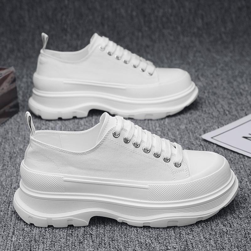 

Парусиновые туфли для мальчиков с кроссовками, короткие, увеличивающие рост, туфли для досок, корейская версия, трендовые дышащие повседневные белые туфли, обувь для уличных танцев 39 белый