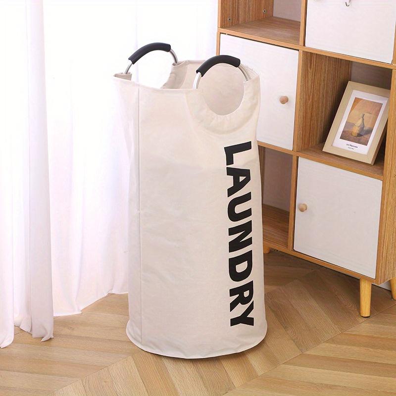 1pc Extra-Large Laundry Basket with Padded Handle - Foldable, Multi-Purpose Storage for Bathroom, Laundry Room, Balcony & Dorms