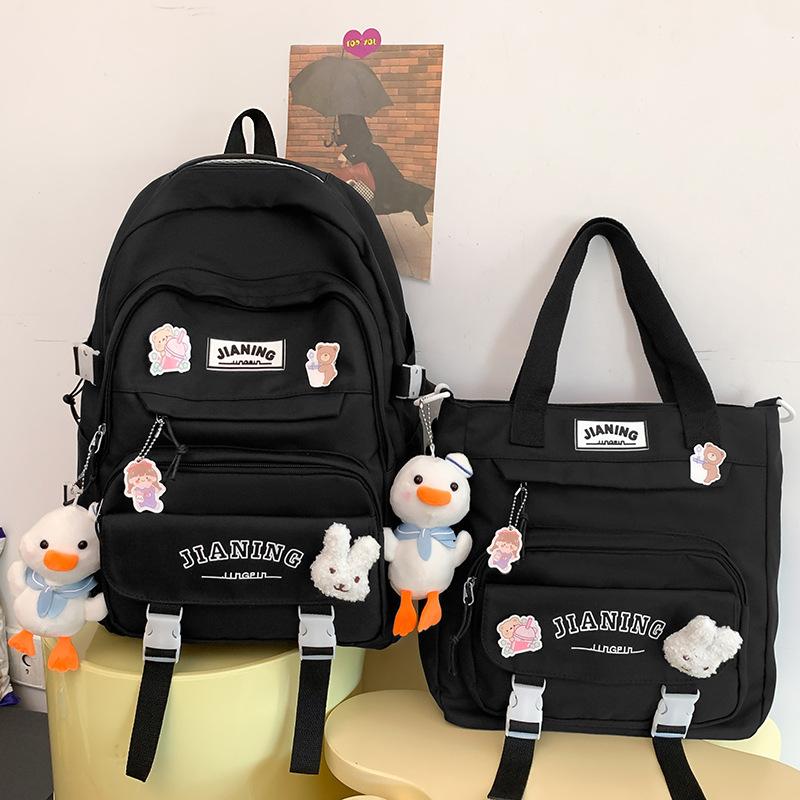 Primary School Girl Junior High School Student Burgundy Backpack High School Student College Student Backpack