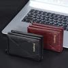 Soft Male Leather Purse Zipper 2 Fold Wallets Business Men's Short Wallet  Daily Use