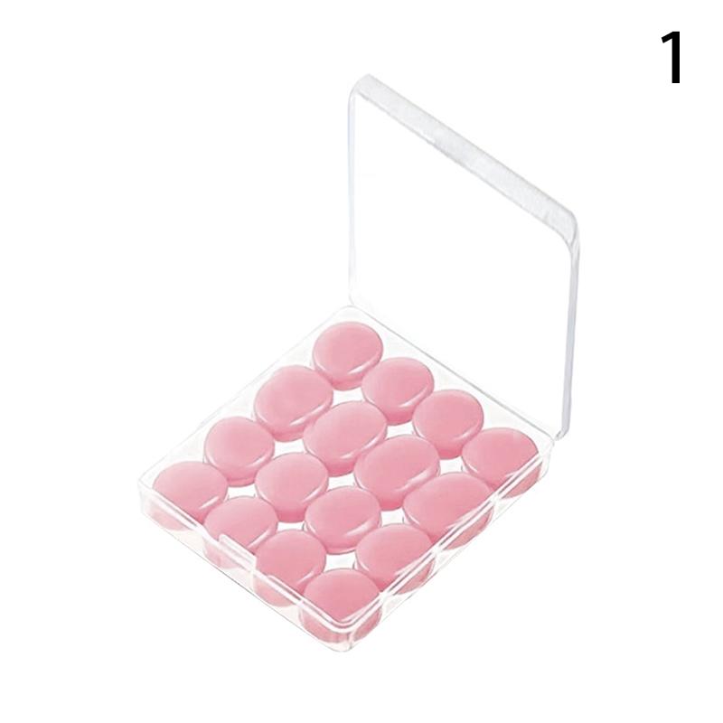 

16 шт. силиконовые беруши многоразовые силиконовые восковые беруши плавание формованные беруши шумоподавление защита для сна розовый