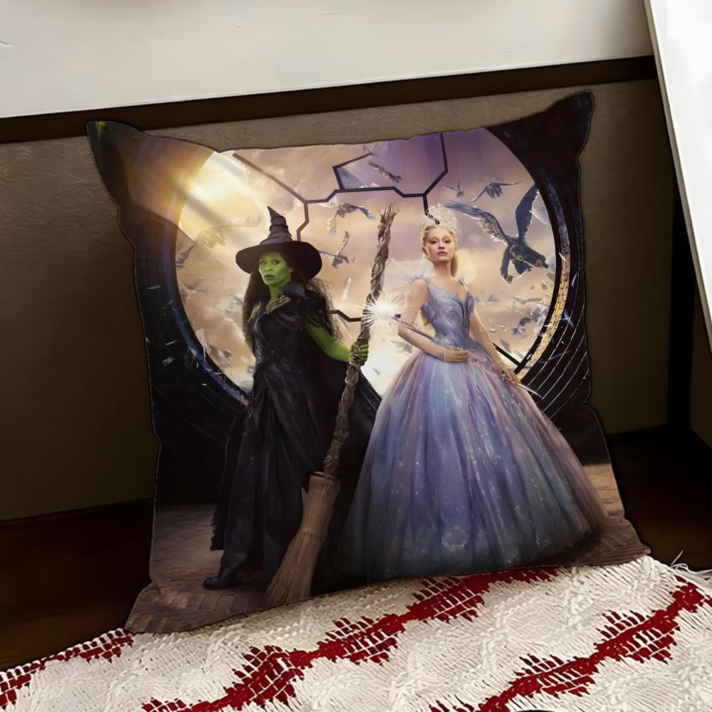 Movie WWicked Cushion Cover Reversible Soft Durable Pillow Cover Home  Car MultiScene Use for Daily Comfort