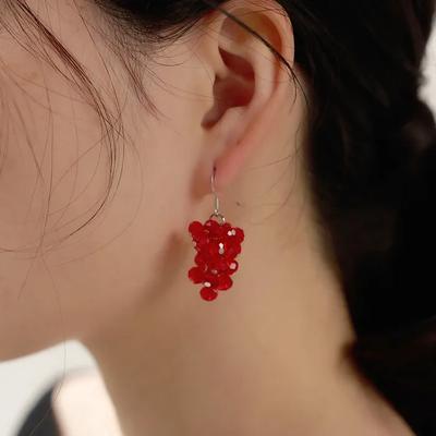 Raspberry Earring - Red