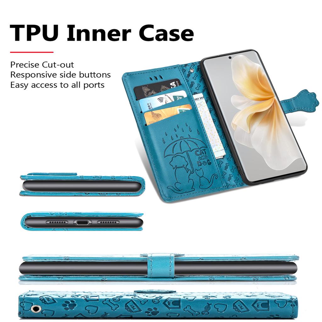 For TCL 50 Pro Nxtpaper 5G Case Leather Wallet Flip Phone Cover Cute Cat Dog Pattern