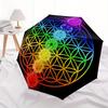 Chakra Balance Mandala Wall Art: Vibrant Energy Healing Design for Home DecorUmbrella, Portable 3-Fold Compact Umbrella,Christmas Gift ES624