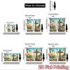 2D flat printing 2pcs Party Curtains Easter cross flowers butterflies Digital Printed Polyester Drapes Seasonal Party & Holiday