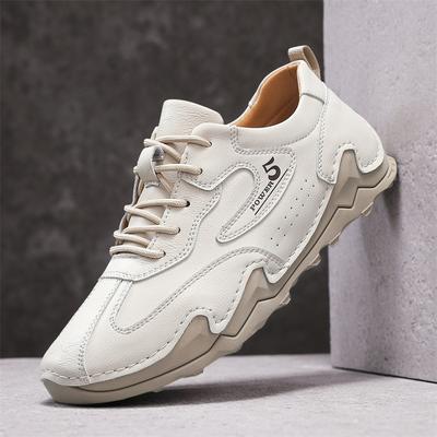 Chaussures Décontractées Homme Cuir Fait Main Design Baskets Mode Homme Mocassins à Enfiler Respirantes Souples Chaussures Plates Chaussures de Conduite