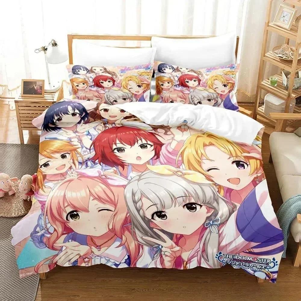 Comforter The Idolm@Ster Cinderella Girls Starlight Stage Bedding Set Printed With Soft Queen King Bedclothes Home