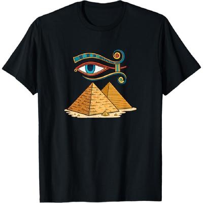 Ancient Egyptian Eye Of Horus Over Egyptian Pyramid T-Shirt