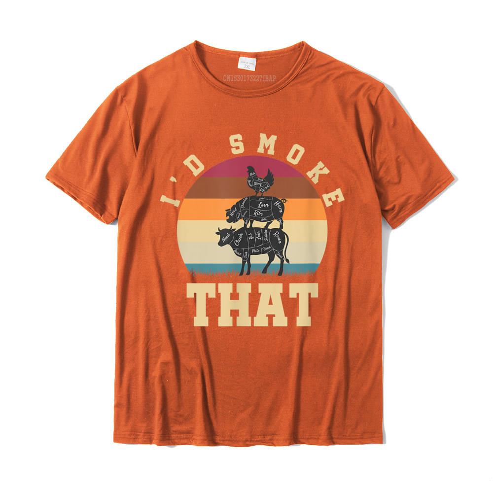 Id Smoke That Funny Smoked Pork Meat Lover BBQ Gift Barbecue TShirt Normal Tops Shirts Cotton Unisex T Shirts Normal Classic