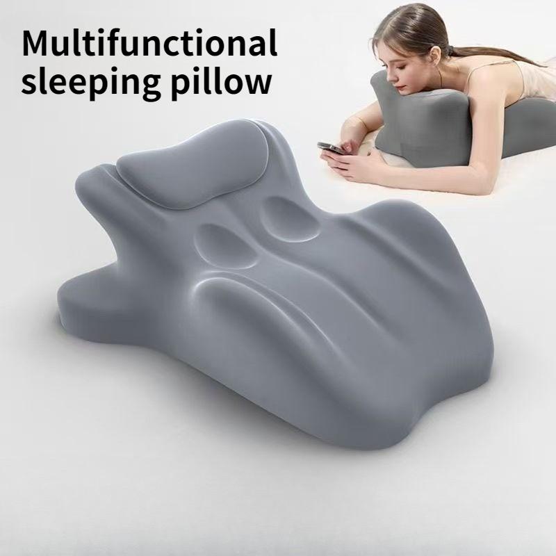 Oreiller de soutien multifonctionnel pour la lecture Coussin cale réglable Oreiller de lit orthopédique Oreiller pour dormir sur le ventre Confort intime