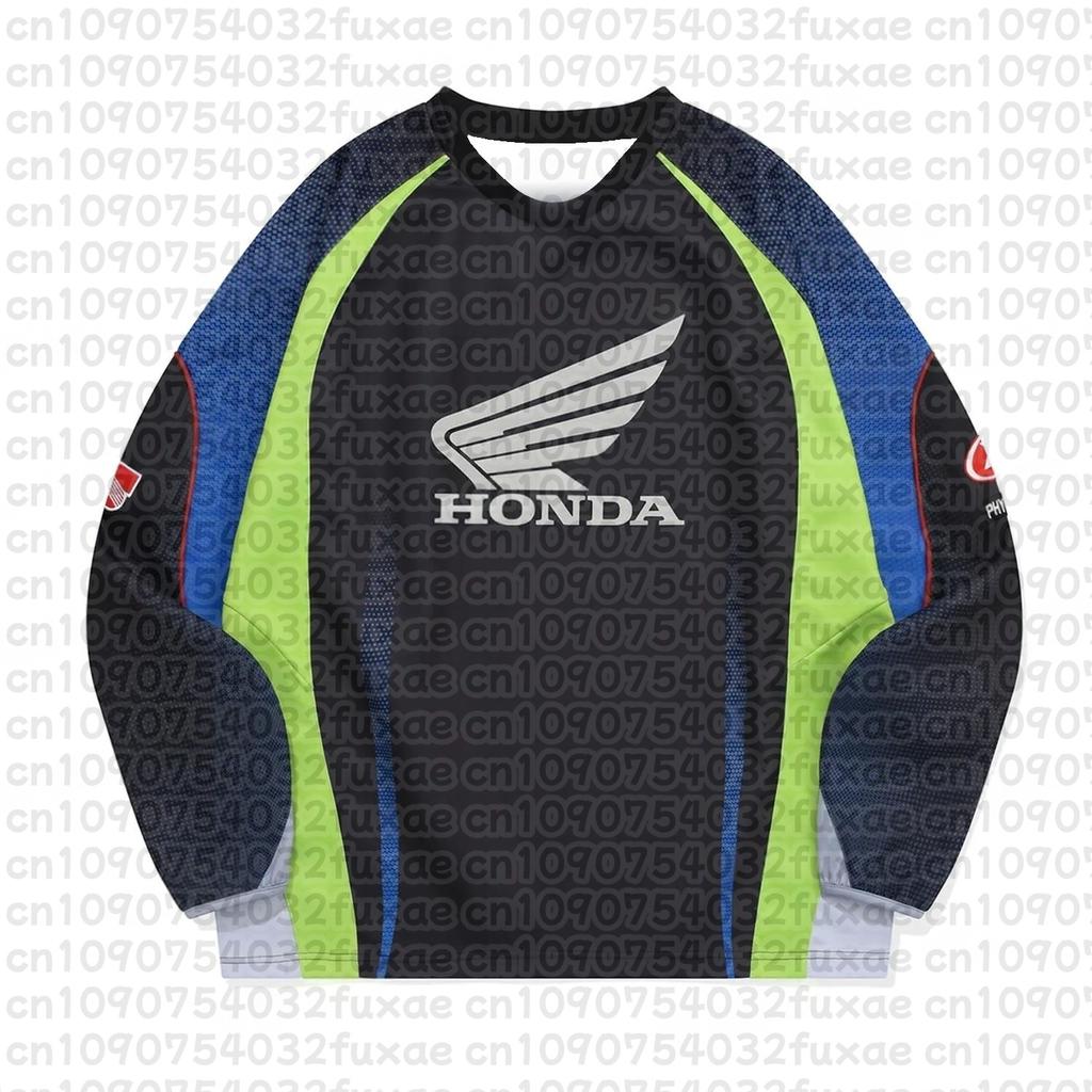 Honda Motorcycle Sports Shirt Long Sleeved Cycling Shirt Breathable Bicycle Racing Equipment Comfortable Off-road Motorcycle Top