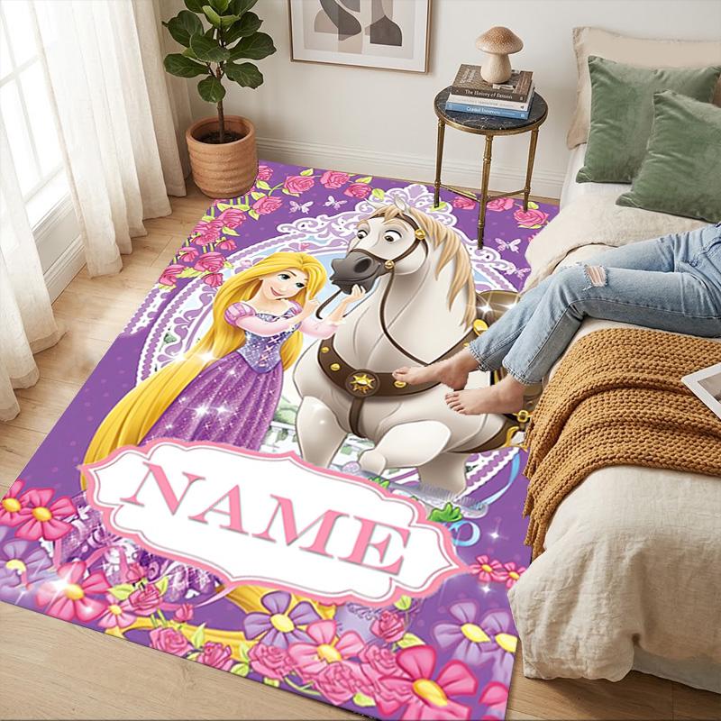 Personalized Name Lights Living Room Non-Slip Area Rug Soft Carpet for Bedroom Kids Playroom Sofa,Office Home Decor Doormat