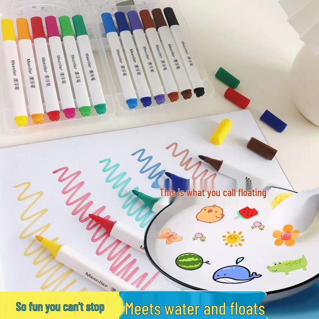 Watercolor Floating Pen for Kids - Draw and Watch Art Float On Water