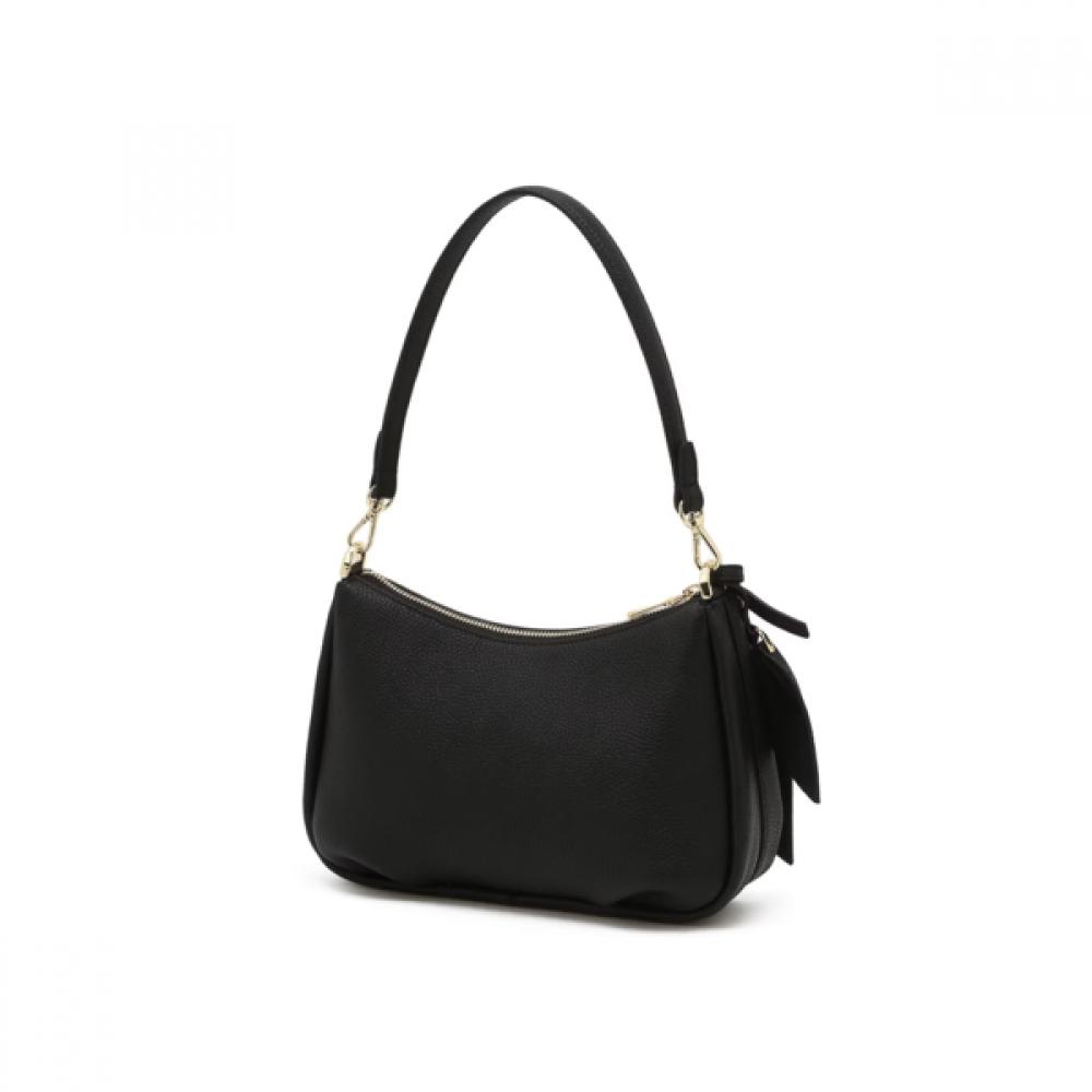 Daks Black Genuine Leather Dd Point Shoulder Bag