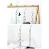 Metal Hooks Clothes Drying Rack Iron Chain Foldable Closet Organizer Space Saving Multi-port Hangers Hooks Closet Organization
