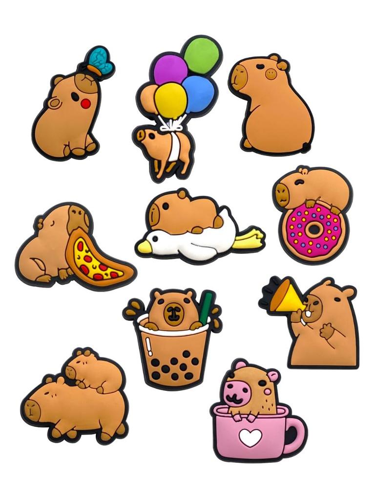 Джибитсы Капибара capybara Jibbitz 10 шт аксессуары крокс украшение