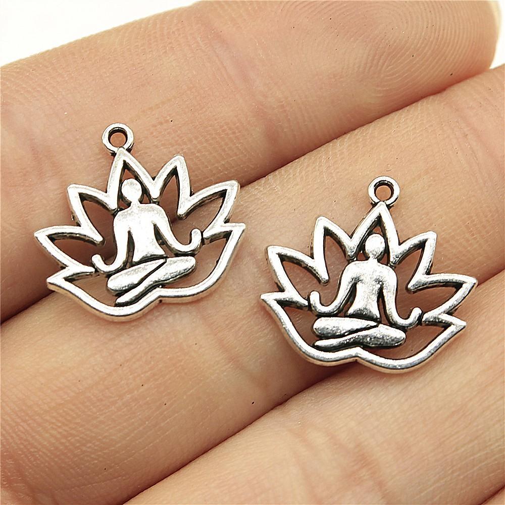 10pcs Charms Buddha Antique Silver Color Buddha Statue Pendant Charms Buddhism Buddha Charms For Jewelry Making