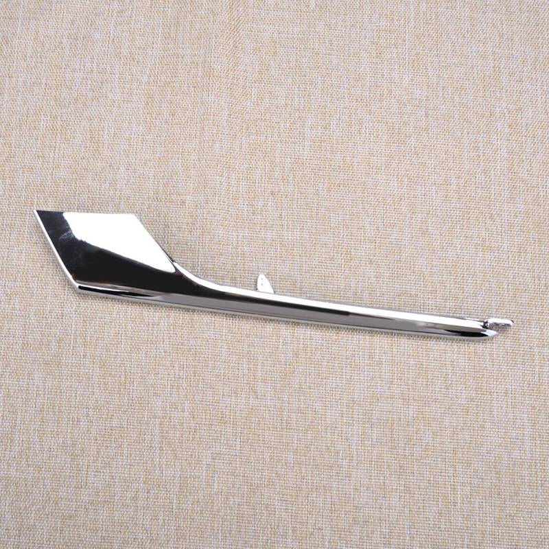 1049610-00-F Car Front Right Upper Bumper Fog Light Molding Strip Trim fit for Tesla Model X 2016- Chrome ABS