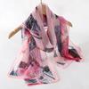 New Print Chiffon Scarf Shawl Women Sunscreen Silk Scarf Turban Long Wrap Beach Travel Outdoor Accessories Trendy Headband