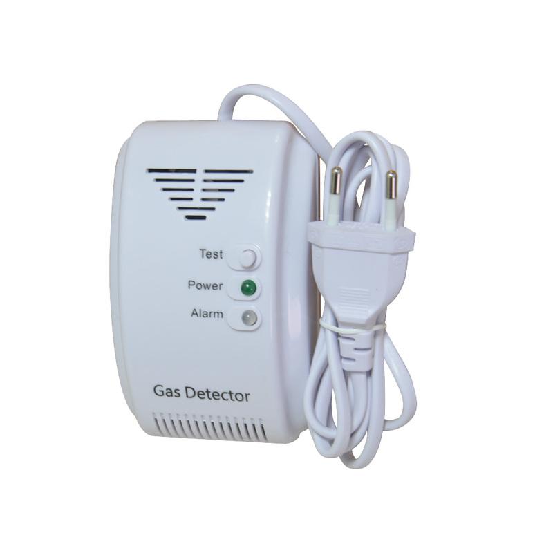 90-240VAC Kitchen CH4 Natural Gas Leaking Detector Magnetic Solenoid Valve Cut Off Coal Gas Fire Alarm Sensor For Home Security