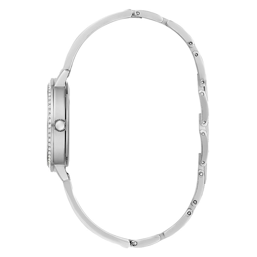 Watch Fashion Minimalist Elegant Silver Steel Diamond-Accented Bracelet Quartz Women's Watch GW0474L1