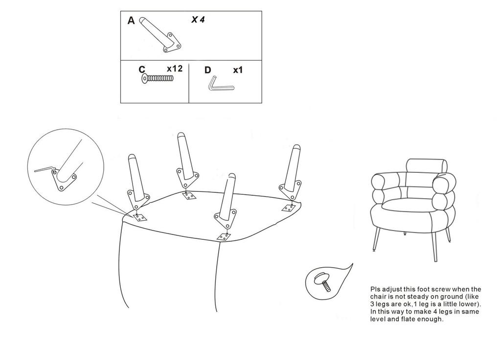 Armchair Silvery Plus With Cushion Cm 78X68X85