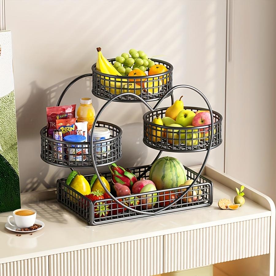 Heart-shaped 3-layer Fruit Basket,countertop Fruit and Vegetable Basket Bowl, Suitable for Display Racks of Bread,snacks,fruits,cupcakes,candies,etc