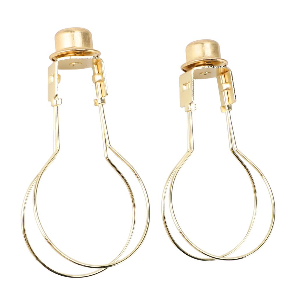 Bulb Clip Adapter Metal Wire Rust Proof Clip On Bulb Lampshade Holder with Finial Top for Table Lamp Floor Lamp 2pcs
