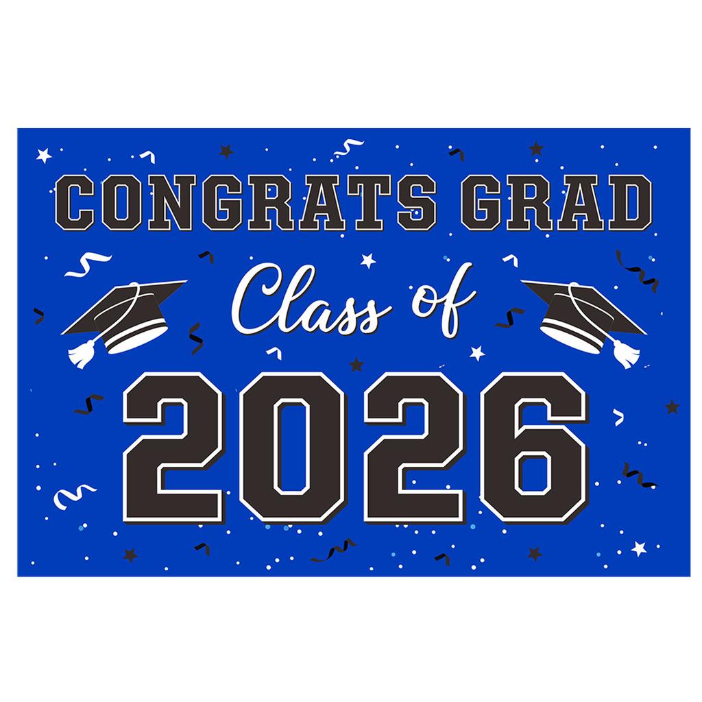 School Graduation Ceremony Party Decoration Background Cloth Banner Graduation Season Poster Hanging Cloth