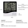 LCD Electronic Digital Temperature Humidity Meter Household Electronic Thermohygrometer Weather Station With Clock