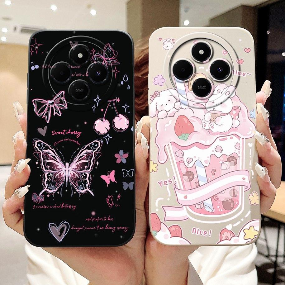 For Xiaomi Redmi 14C Case Poco C75 Cover 2024 Cute Panda Rabbit Cartoon Soft Matte Silicone Back Cover For Redmi14C PocoC75 Case