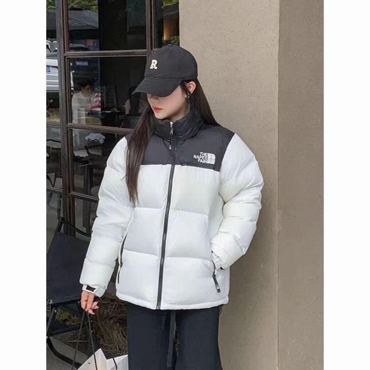 

Men s and women s new short padded jackets, women s winter thickened bread clothes, casual and enlarged color matching warm jackets XXXL150-82.5 kg білий