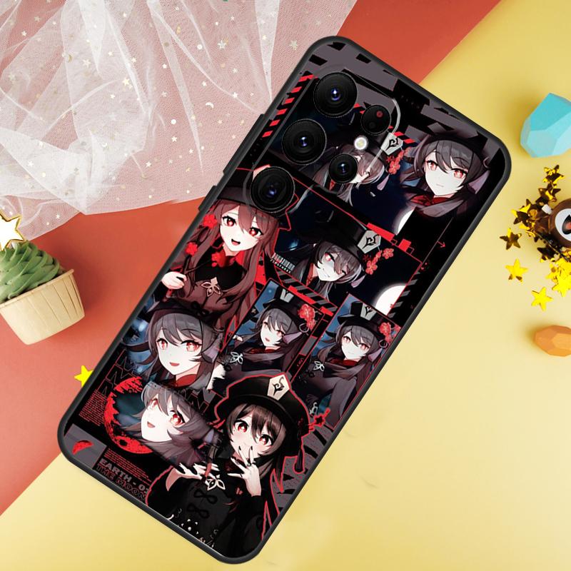 Genshin Impact Zhongli Hutao Phone Case For Samsung Galaxy S26 S25 Ultra S23 S21 S20 S22 S24 FE S10 Plus Cover Coque