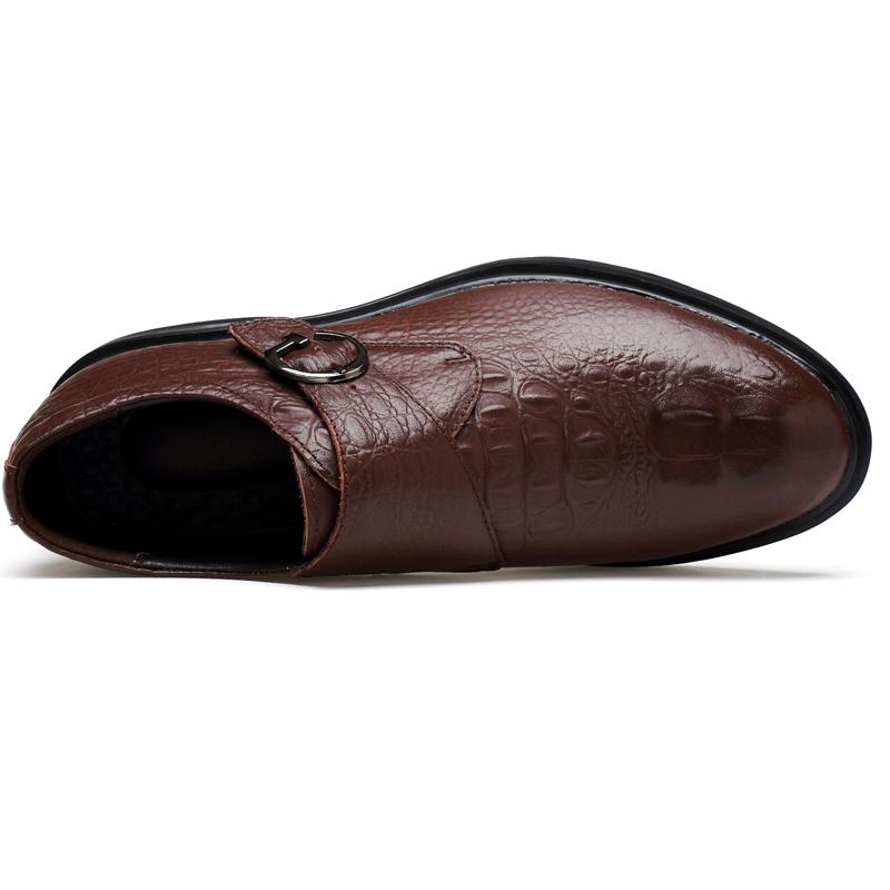 Pásek Monk Nazouvák na obchodní pánské boty z pravé kůže Ručně vyráběné společenské mokasíny Pánské boty pro volný čas pro muže s přezkou Velká velikost 49