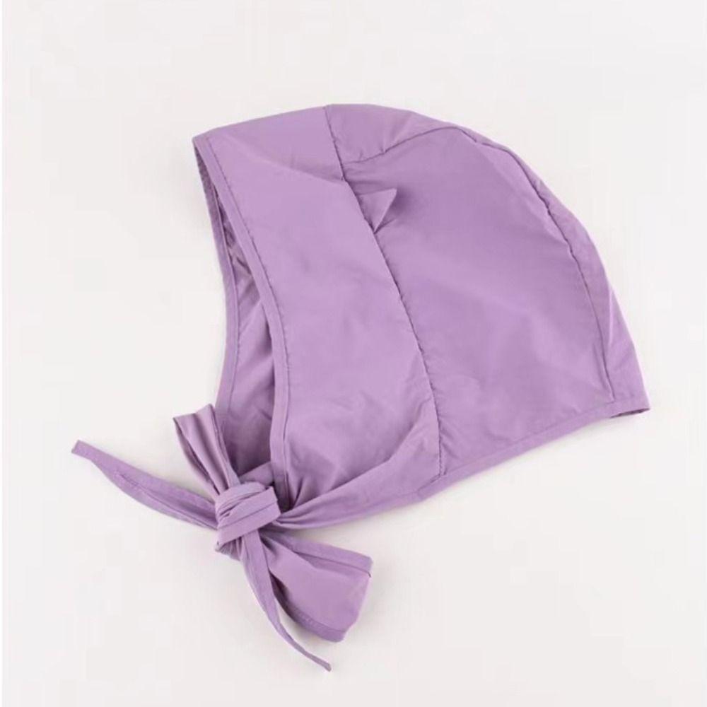 Lace-up Little Devil Hat Solid Color Headscarf Hat Funny Lace-up Pullover Hat  For Girls