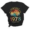 Vintage Legends Born In 1980 44 Years Old T Shirt Unisex Cotton TShirt Birthday Retro Anniversary Tees Top Streetwear Tshirts