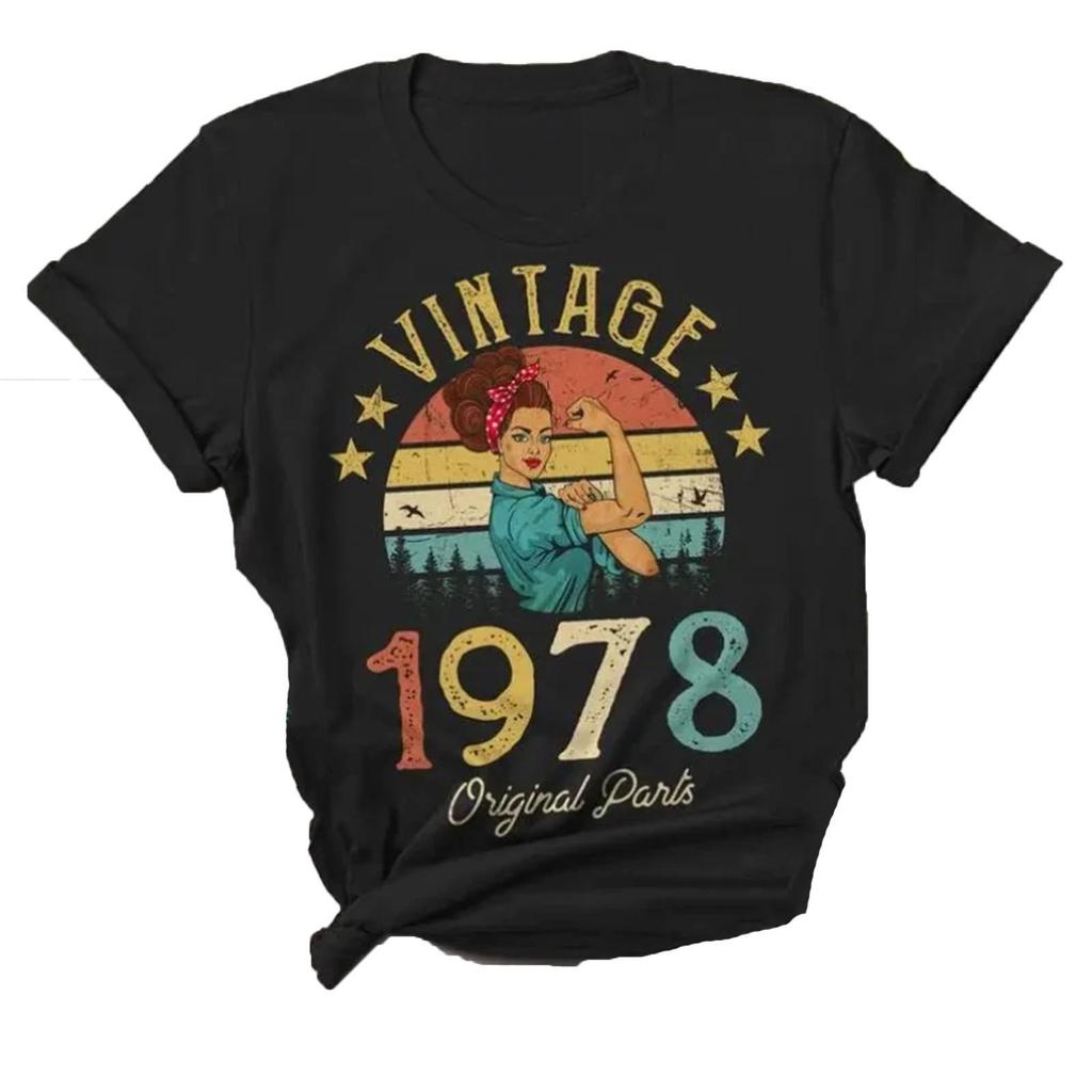 Vintage Legends Born In 1980 44 Years Old T Shirt Unisex Cotton TShirt Birthday Retro Anniversary Tees Top Streetwear Tshirts