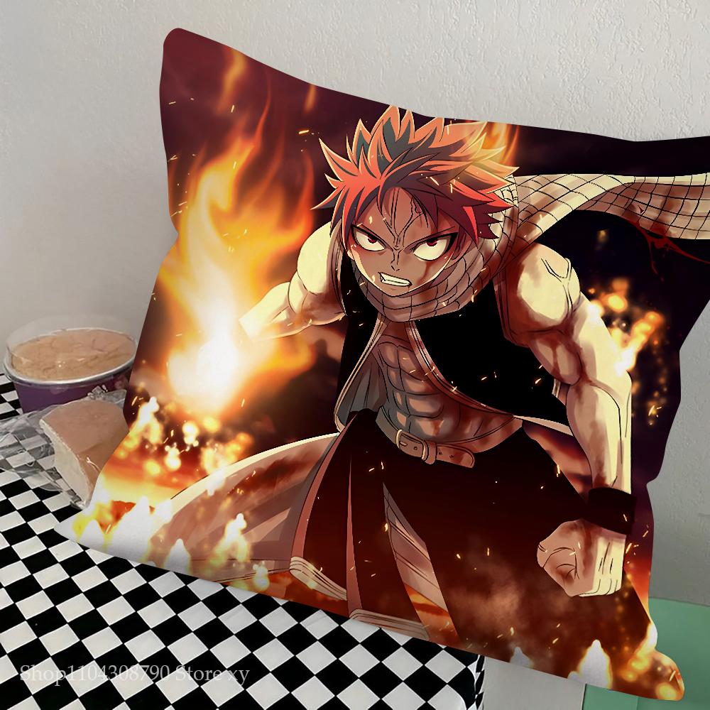 Anime F-Fairy Tail Pillow Case Square Pillow Bedroom Sofa Leisure Comfort Cushion Car Living Room Home Decoration
