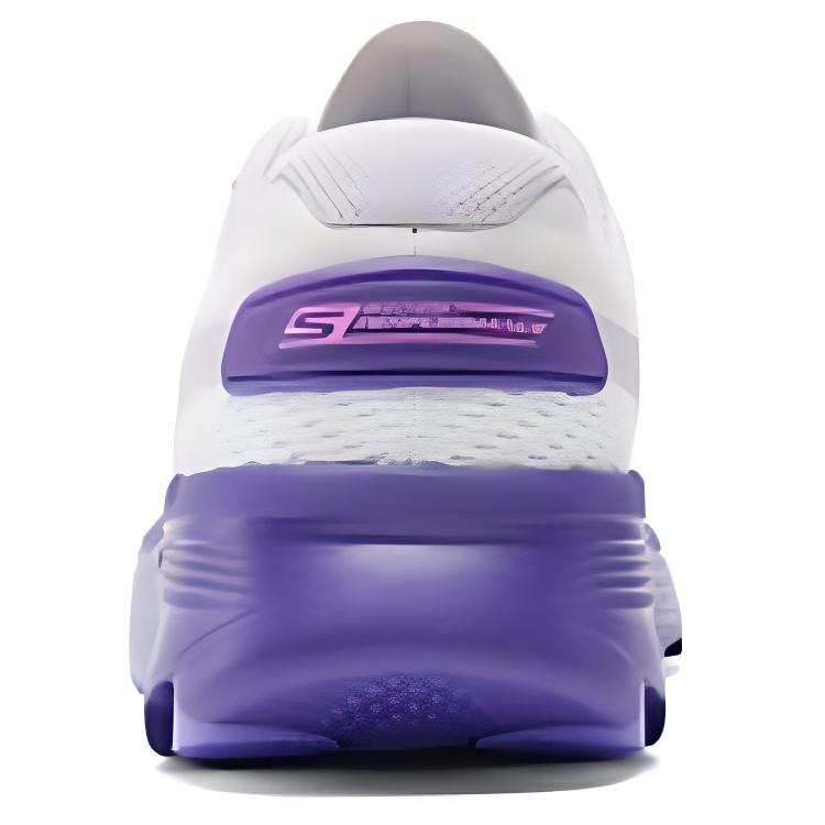 Skechers Go Run 7.0 Soft Comfortable Durable Low Top Running Shoes Women Running Shoes White Purple 129337-WPRP