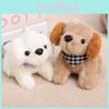Cute Sitting Dog Plush Toy Keyring For Bag Decoration And Collection