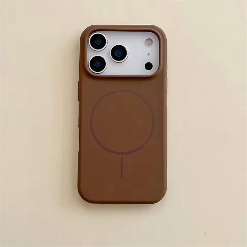 Liquid Silicone Matte Solid Case for iPhone 17 Air 16 15 14 Plus 13 12 Pro Max for Magsafe Wireless Charging Shockproof Cover