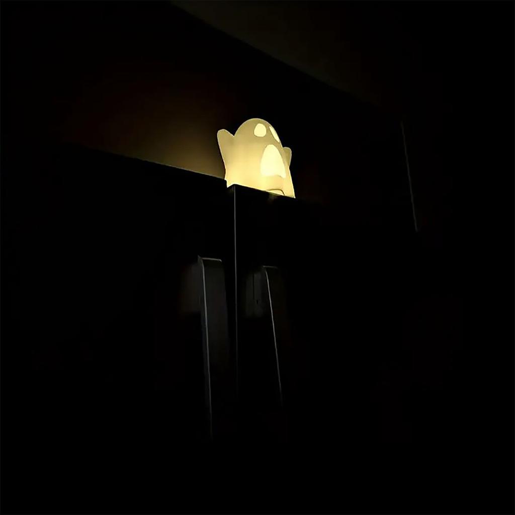 Halloween Ghost Lamp Shade Eco Friendly PLA Material Safe Flame Retardant Design Portable Spooky Decor For Indoor Outdoor Party Storage