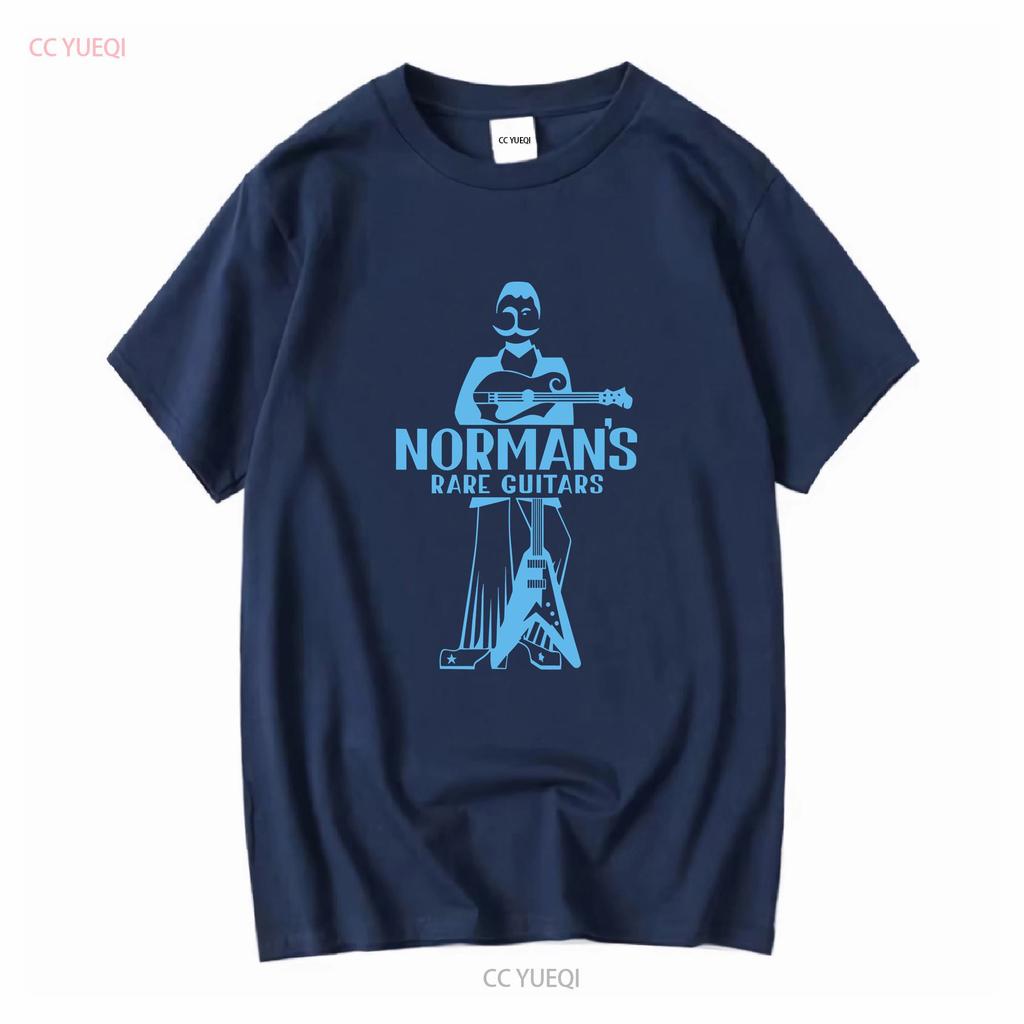 New Funny Normans Rare Guitars Since 1975 T shirt MEN BLACK ZISE S 5XL vintage Washed graphic homme Slightly streetwear