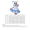 Cute Maid Dress Short Sleeve Sweet Maid Outfit with Apron Big Bow Headwear for Party Blue Purple M