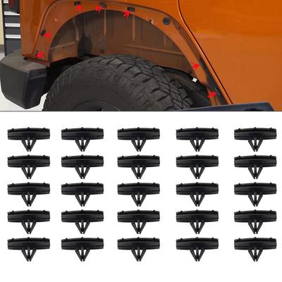 25 ks 68039280AA Klipy na lemy blatníkov a prahové lišty pre Jeep Wrangler JK Ram