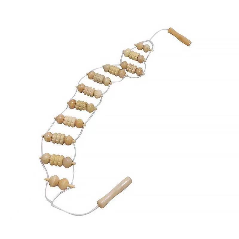 1pcs Therapy Massage Tool Back Massager Roller Rope for Body Shaping Pulling Back Artifact Can Open the Back Roller Massage Fitness Tool